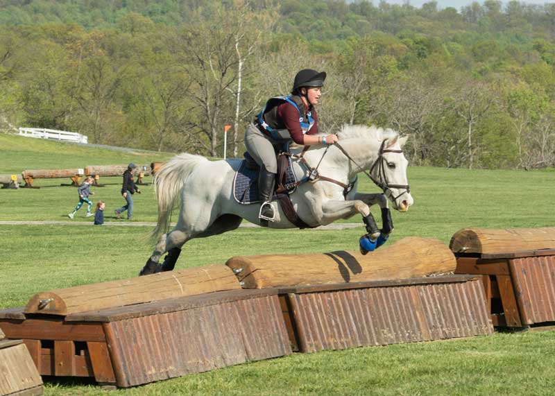 jumping xc fence