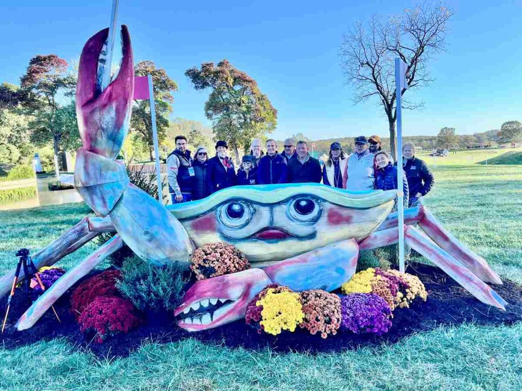 Cross country jump that looks like a crab