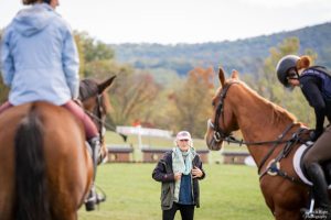 Lucinda Green instructing riders
